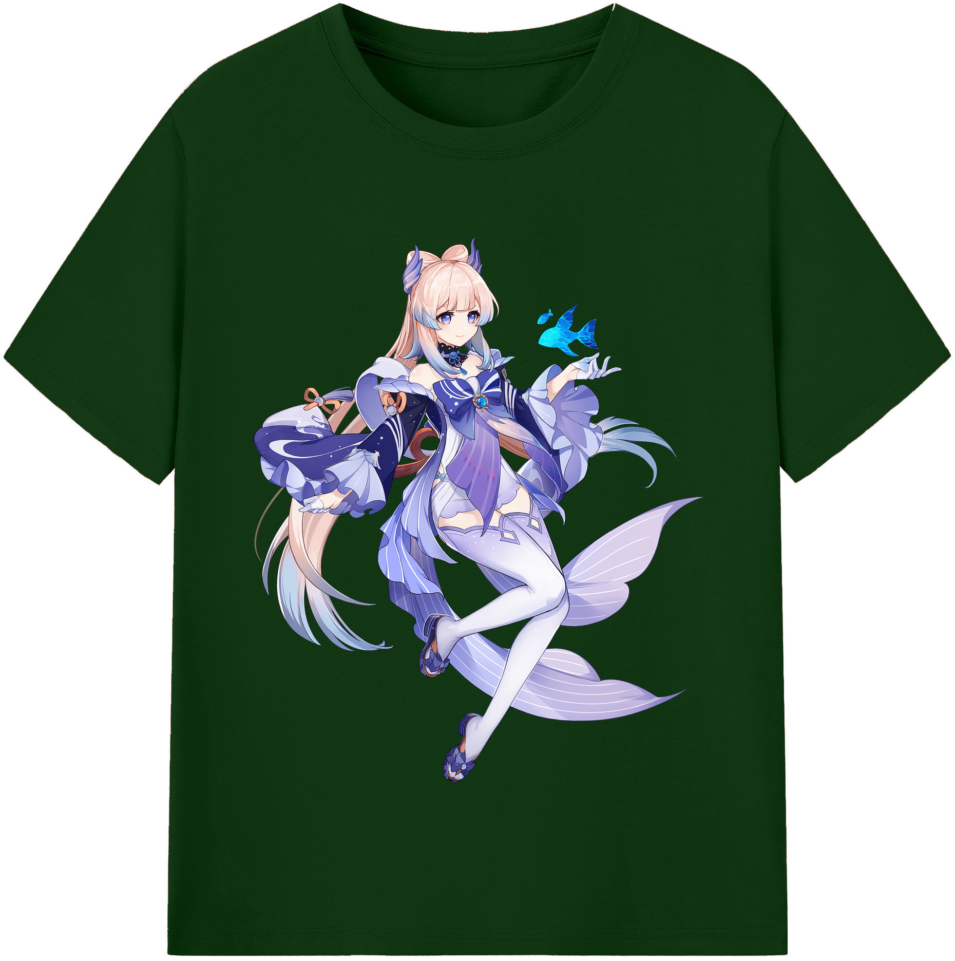 げんし神 珊瑚宮心海 サンゴノミヤ・ココミ genshin Sangonomiya Kokomi 綿100％半袖Tシャツ（フロントプリント）